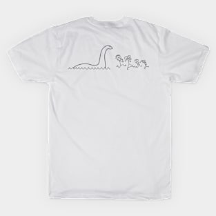 Nessie chases stick family T-Shirt